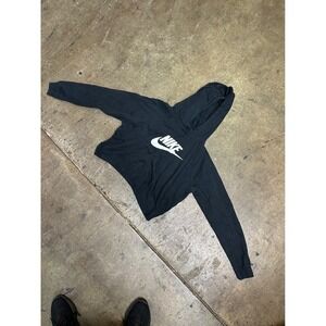 Nike Women's Hoodie Sweatshirt Black Pullover Long Sleeve Activewear Top
